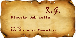 Klucska Gabriella névjegykártya
